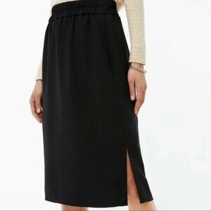 NWT! J. Crew Black Pull-On Skirt, with pockets, size XS
